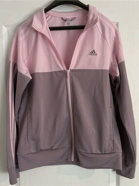 adidas Women’s Pink and Mauve Colorblock Bomber Jacket